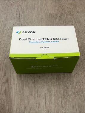 Auvon Dual Channel TENS Massager - Silver NWOT